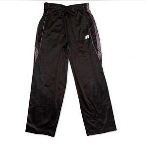 Russell Athletic Boys Black Track Pants Size M (10/12) Athletic Bottoms